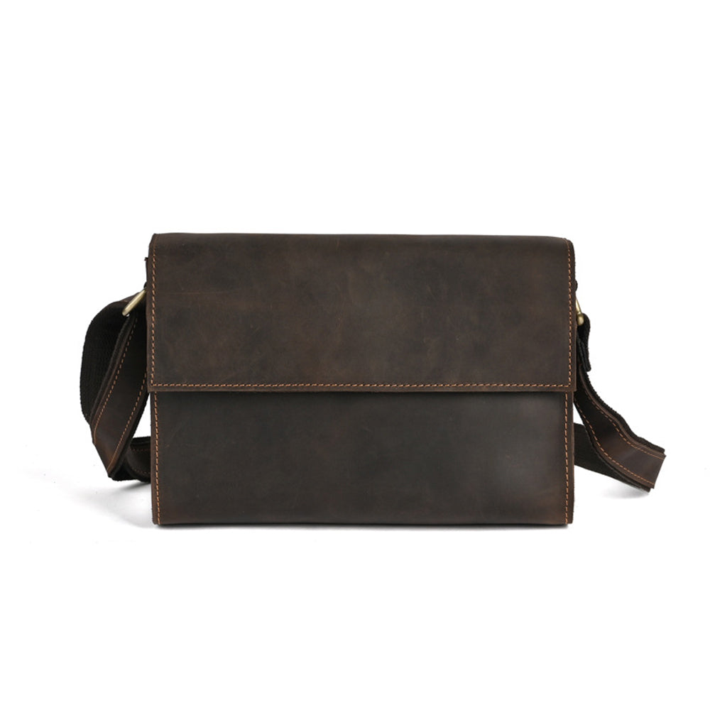 Rohide Full-Grain Vintage Leather Crossbody Bag – Handcrafted Heritage for Modern Adventures