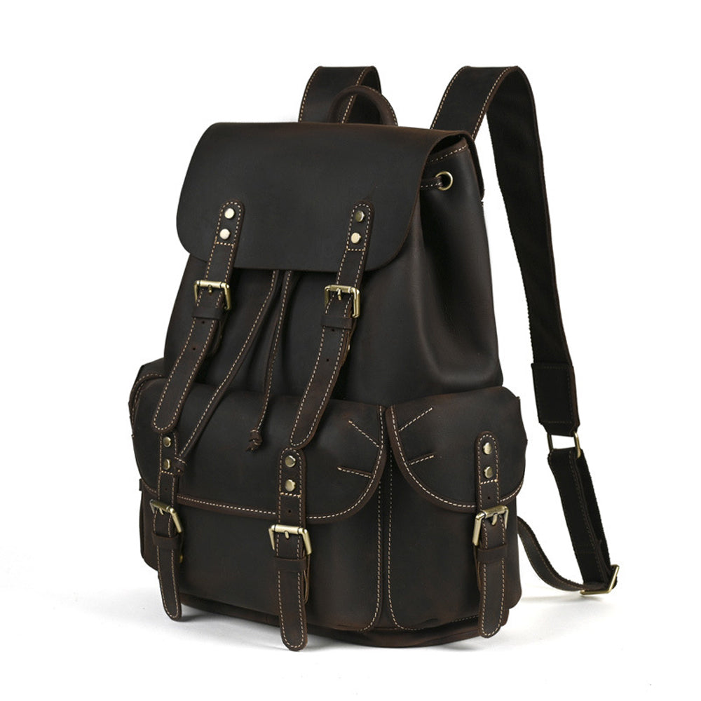 Vintage Crazy Horse Leather Rucksack